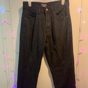 relaxed fit black denim jeans